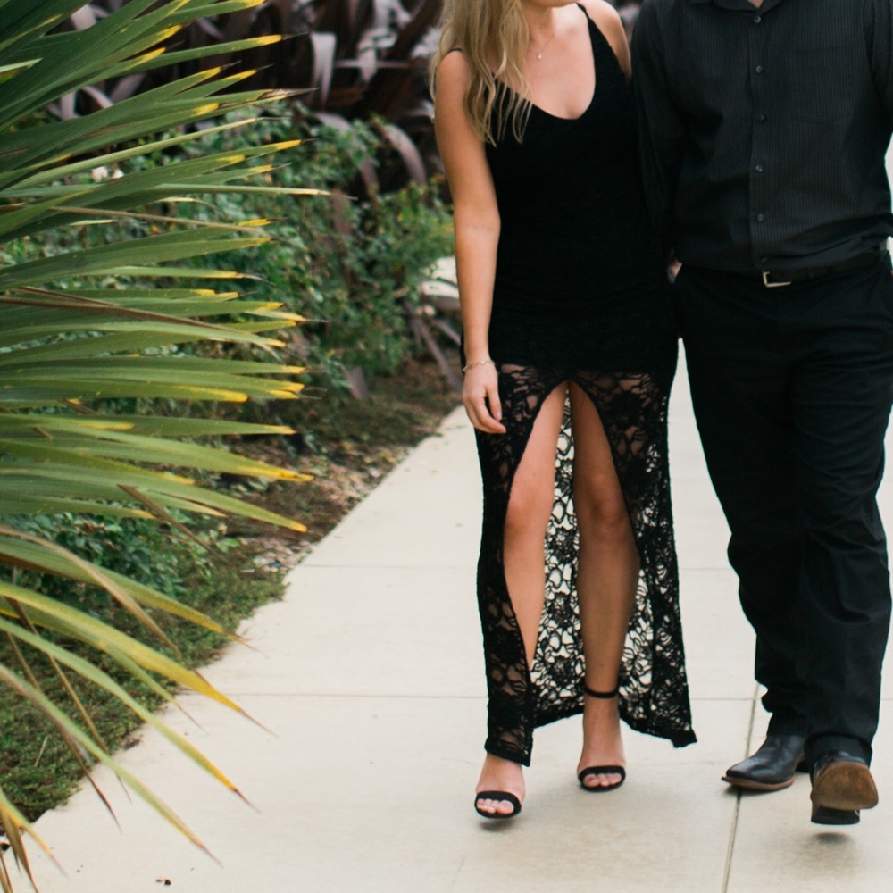 Stella Laguna Beach lace black low back dress